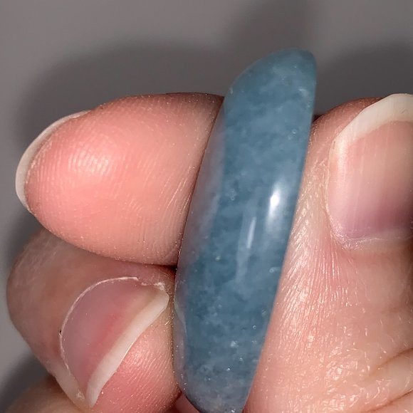 Oval Quartz Cabochon, Blue Dyed - Picture 5 of 7
